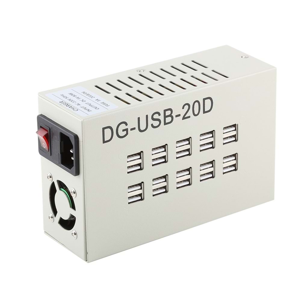 DG-USB-20D 20 ÇIKIŞLI ŞARJ ADAPTÖRÜ 60W 12A