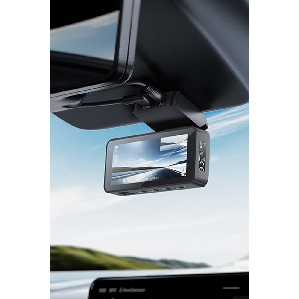 HOCO. DV12 2K GPS DESTEKLİ ÖN VE ARKA ARAÇ KAMERASI