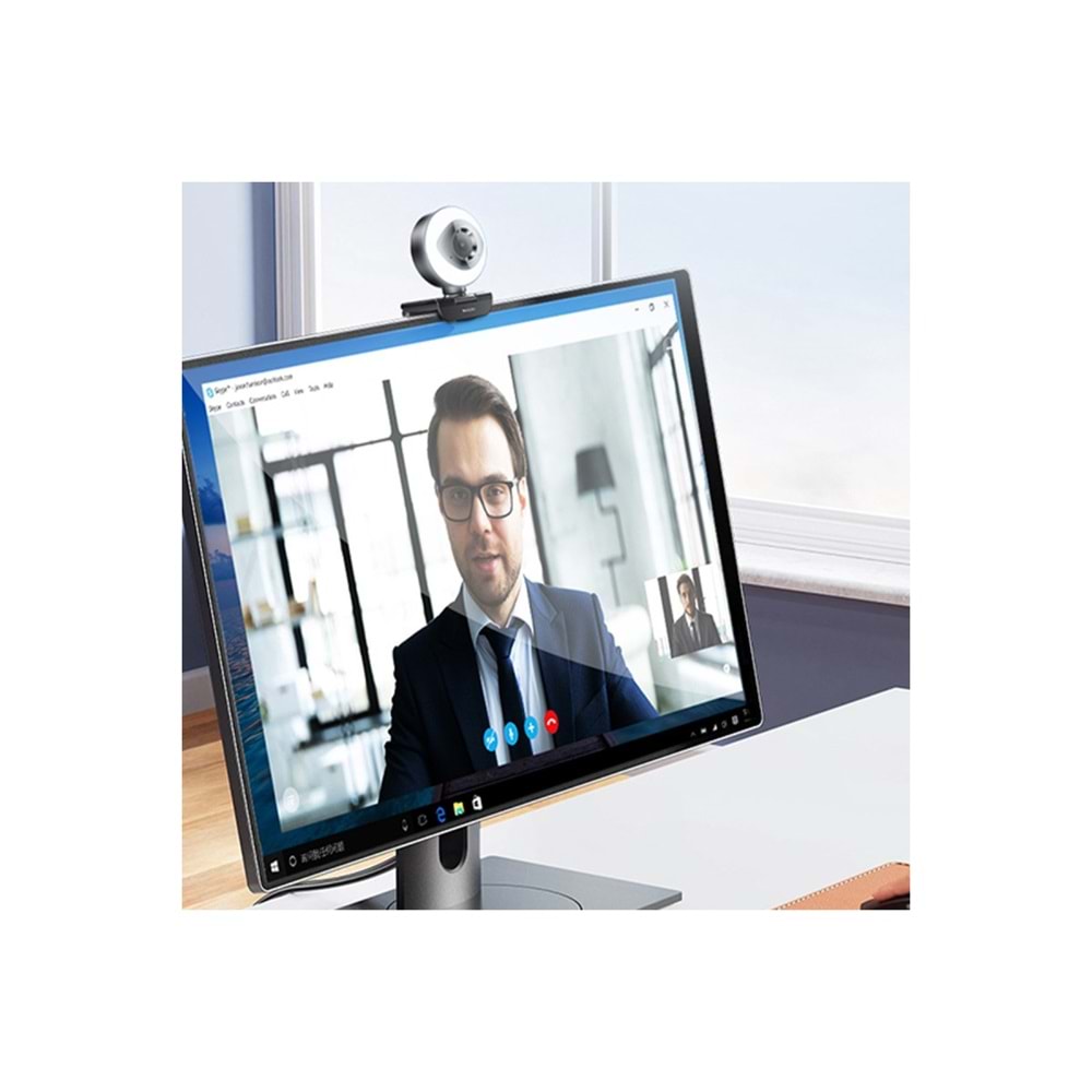 YESİDO KM20 2K 4MP LED AYDINLATMALI USB WEB KAMERA