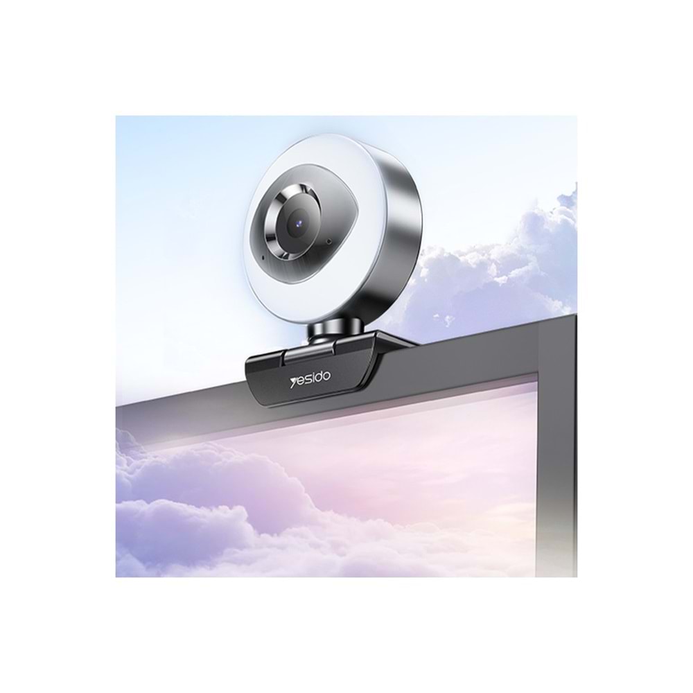 YESİDO KM20 2K 4MP LED AYDINLATMALI USB WEB KAMERA