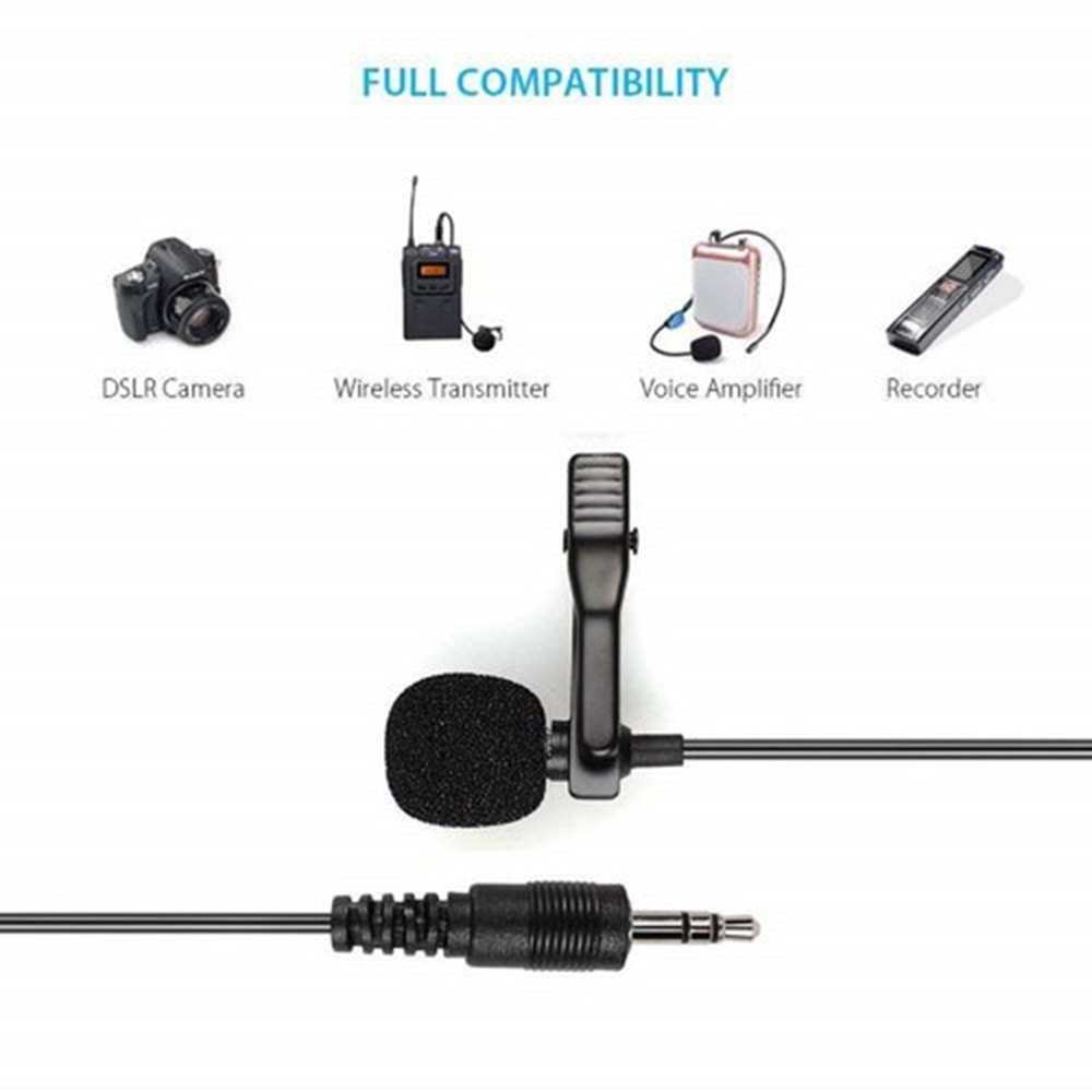 MAHTEX MX-J35 3.5MM 1.5 METRE MİKROFON