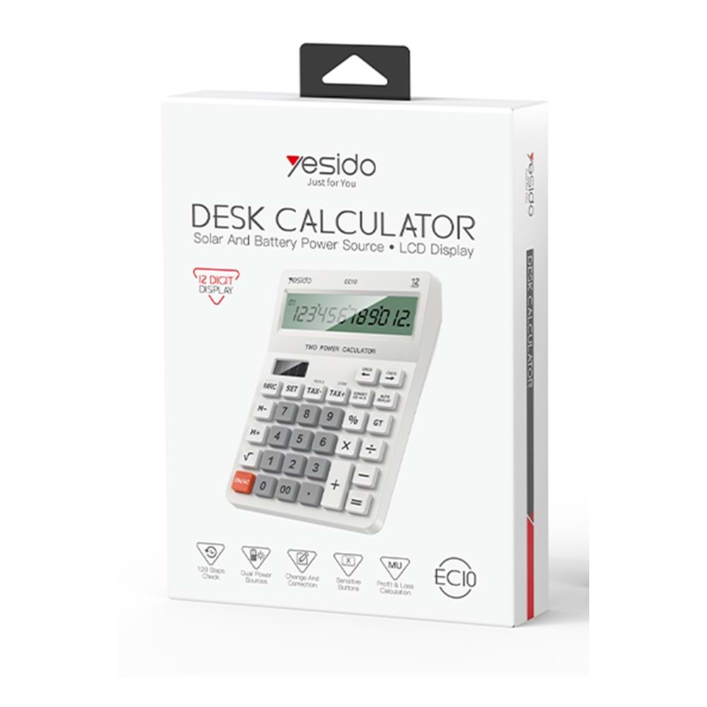 YESİDO EC10 GÜNEŞ ENERJİLİ HESAP MAKİNESİ