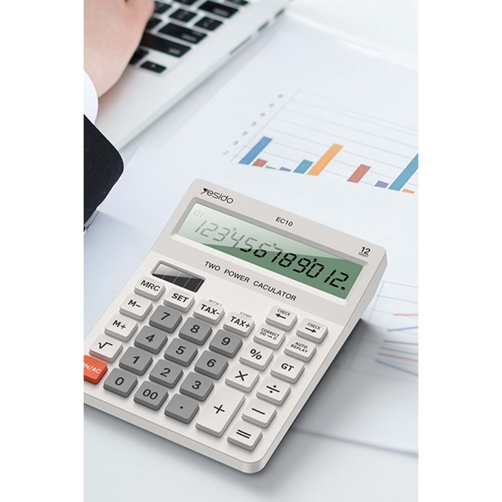 YESİDO EC10 GÜNEŞ ENERJİLİ HESAP MAKİNESİ