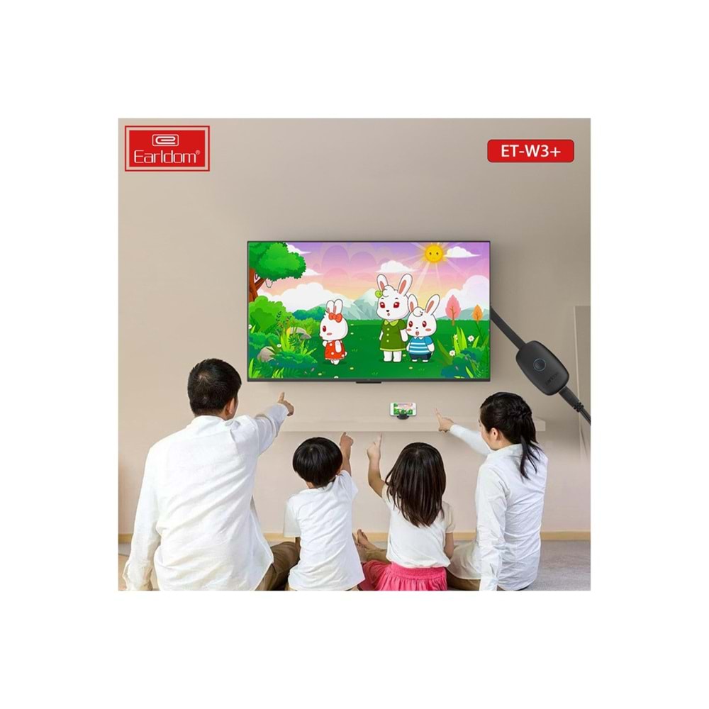EARLDOM W3+ 4K KABLOSUZ GÖRÜNTÜ VE SES AKTARICI HDMI