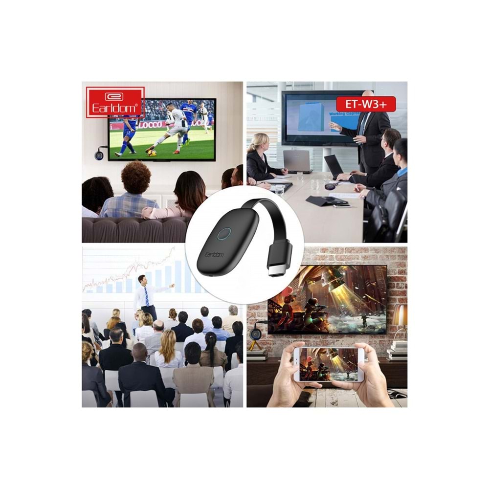 EARLDOM W3+ 4K KABLOSUZ GÖRÜNTÜ VE SES AKTARICI HDMI