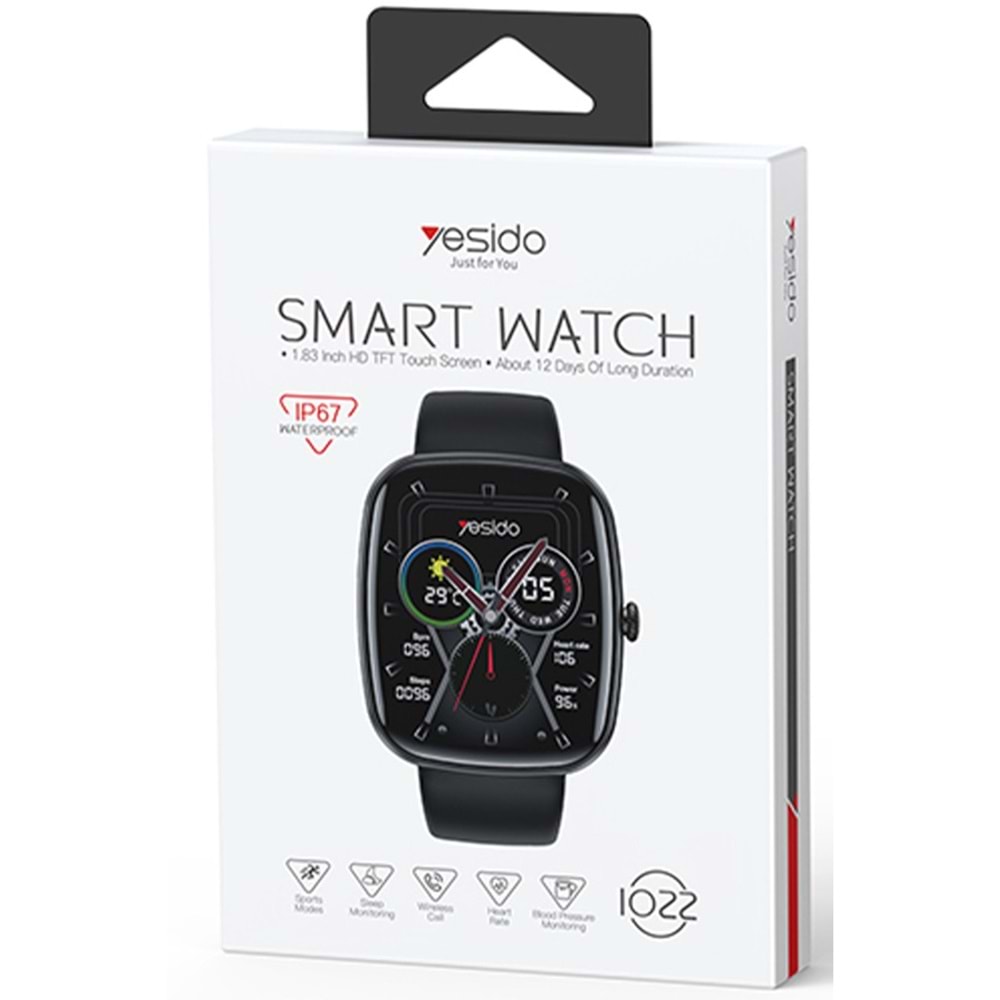 YESİDO IO22 1.83 İNÇ IP67 SU GEÇİRMEZ AKILLI SAAT