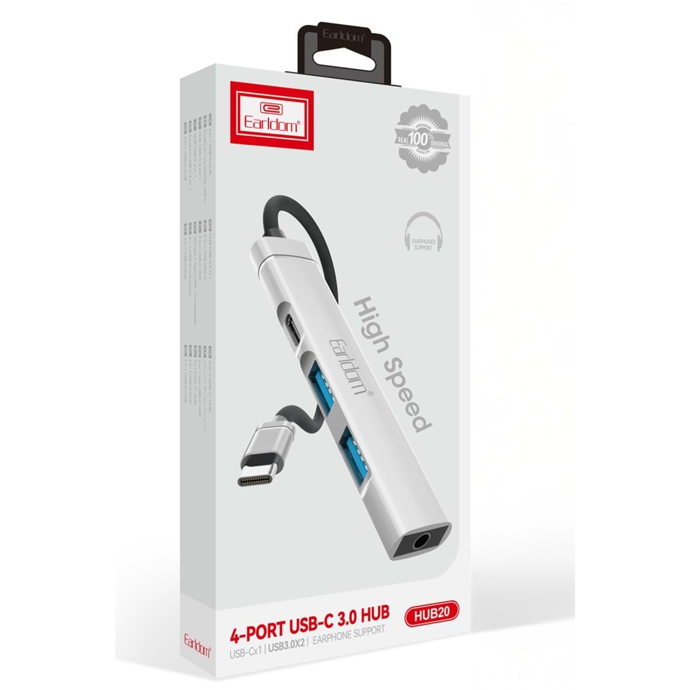 EARLDOM HUB20 4İN1 TYPE-C HUB DÖNÜŞTÜRÜCÜ