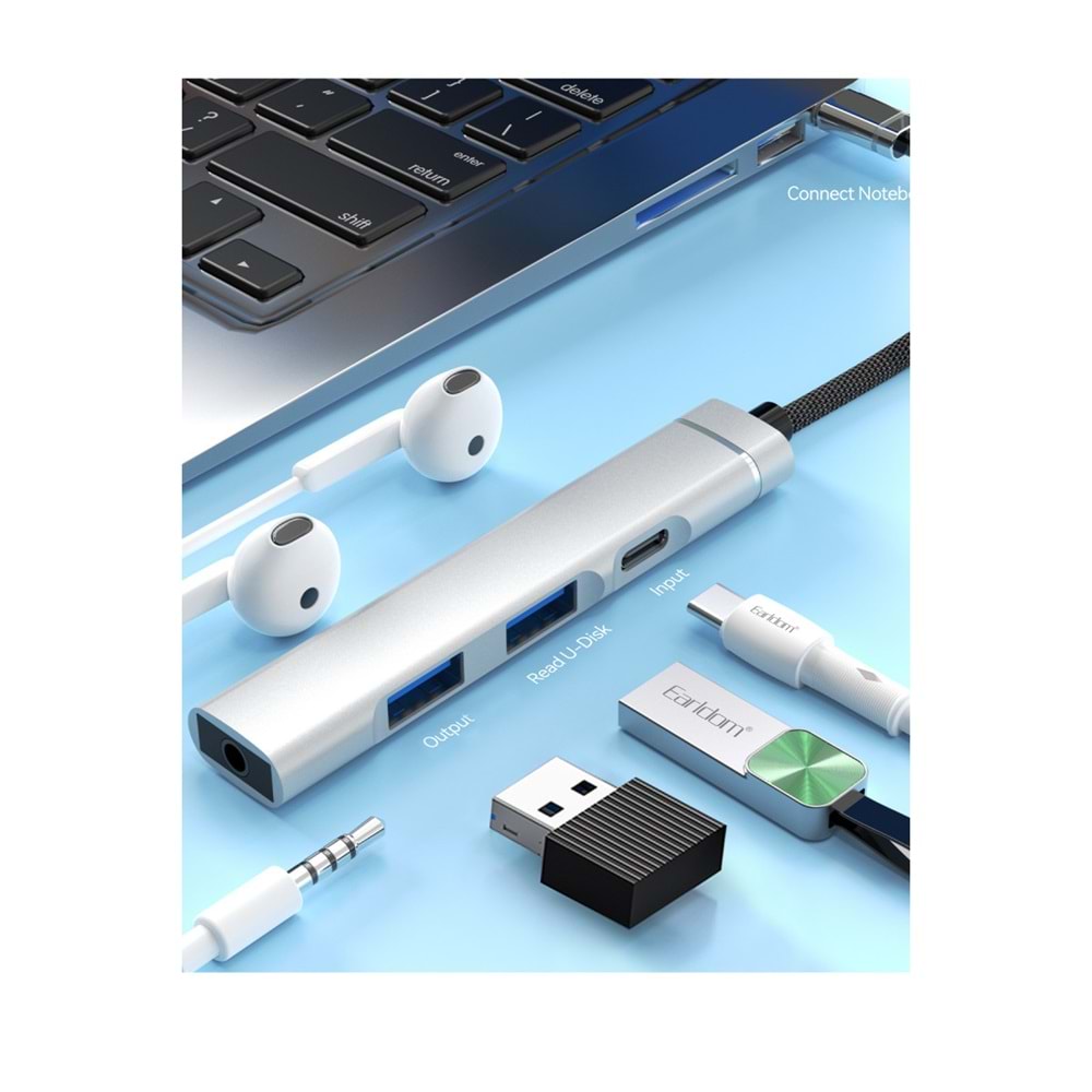 EARLDOM HUB20 4İN1 TYPE-C HUB DÖNÜŞTÜRÜCÜ