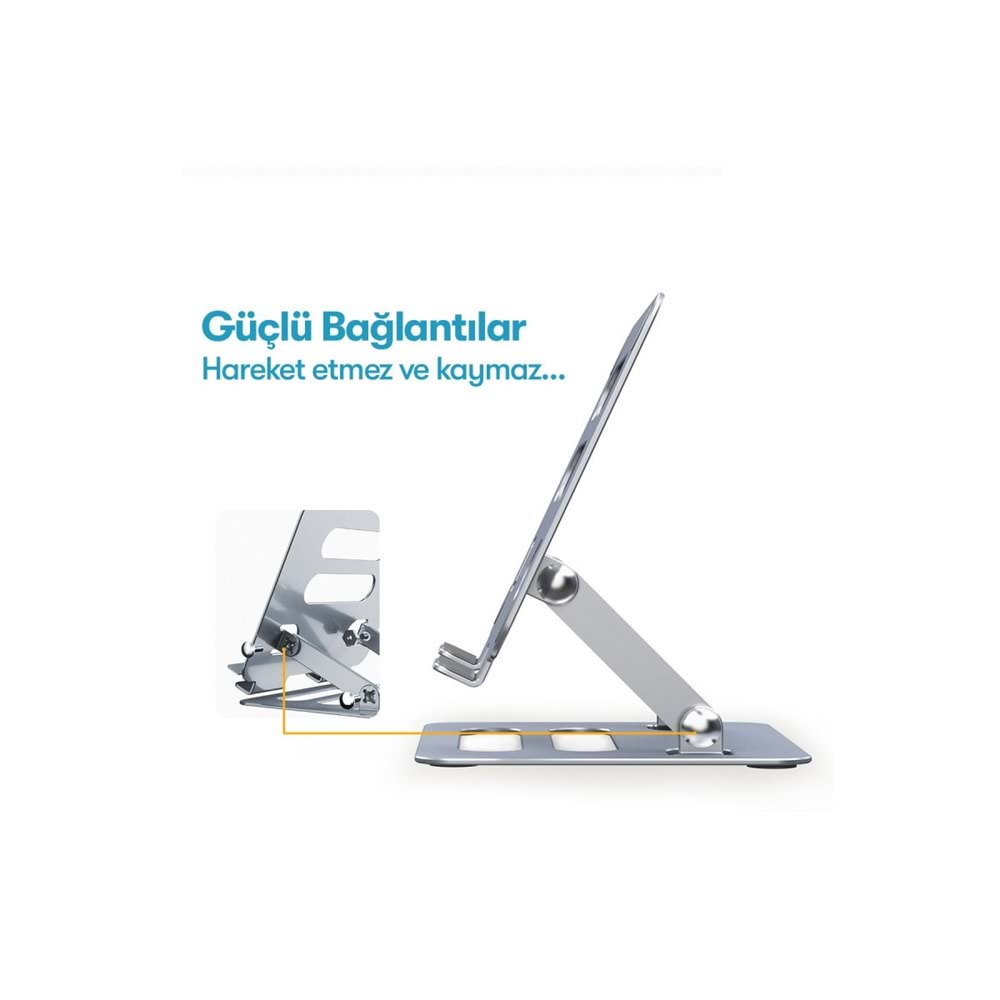 EARLDOM EH204 AYARLANABİLİR METAL LAPTOP VE TABLET STANDI