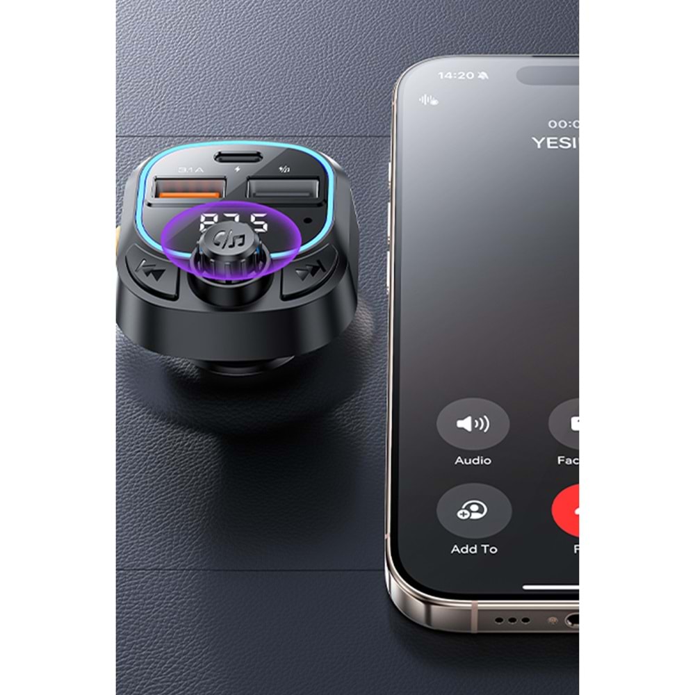YESİDO Y70 15W RGB BT 5.3 FM TRANSMİTTER