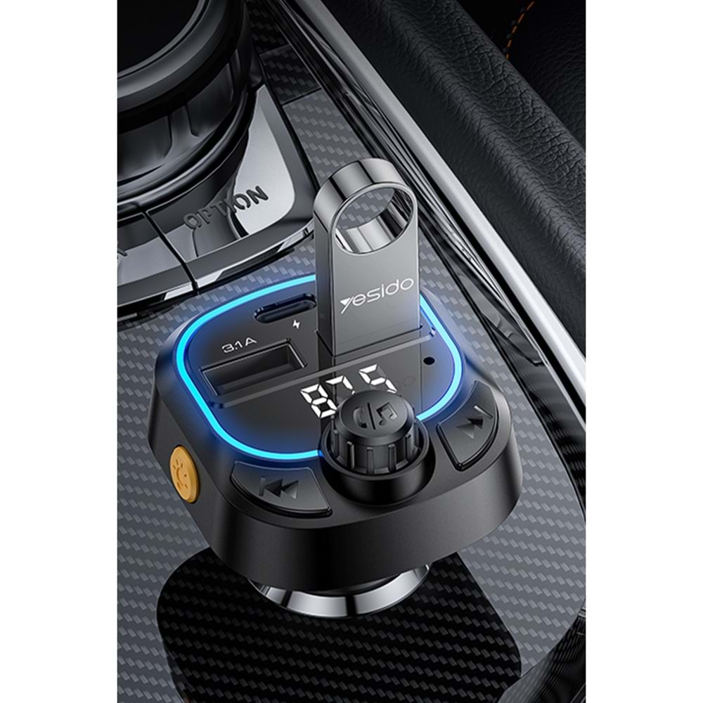 YESİDO Y70 15W RGB BT 5.3 FM TRANSMİTTER