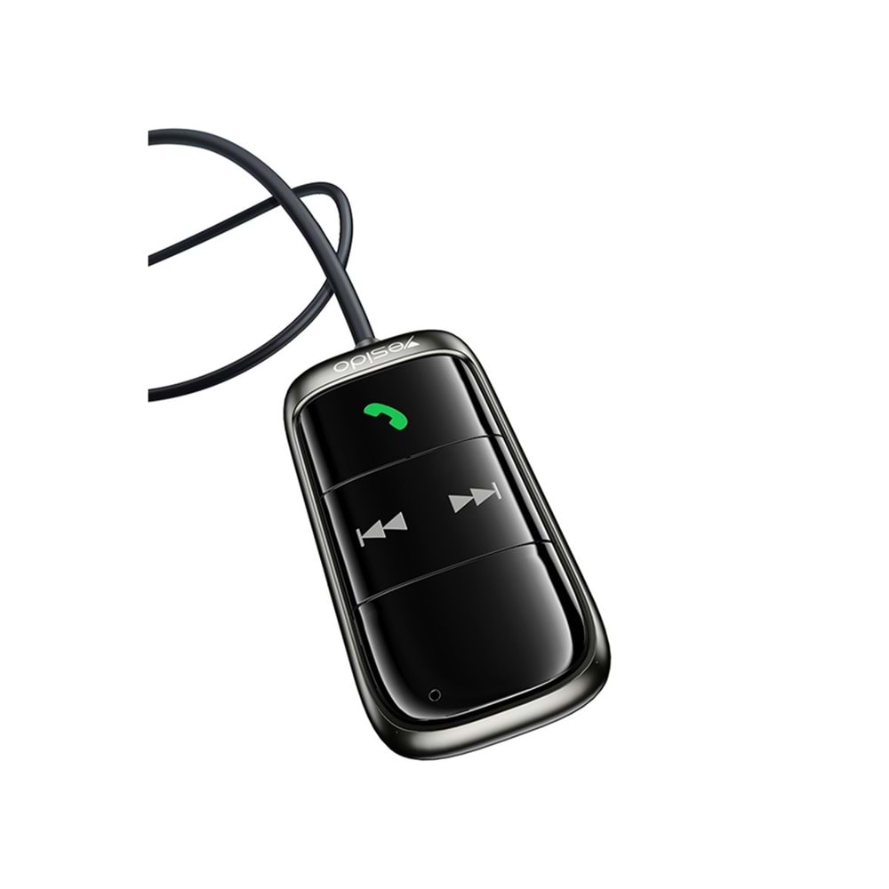 YESİDO YAU32 YAYLI USB KABLO ÇIKIŞLI BT 5.0 FM TRANSMİTTER