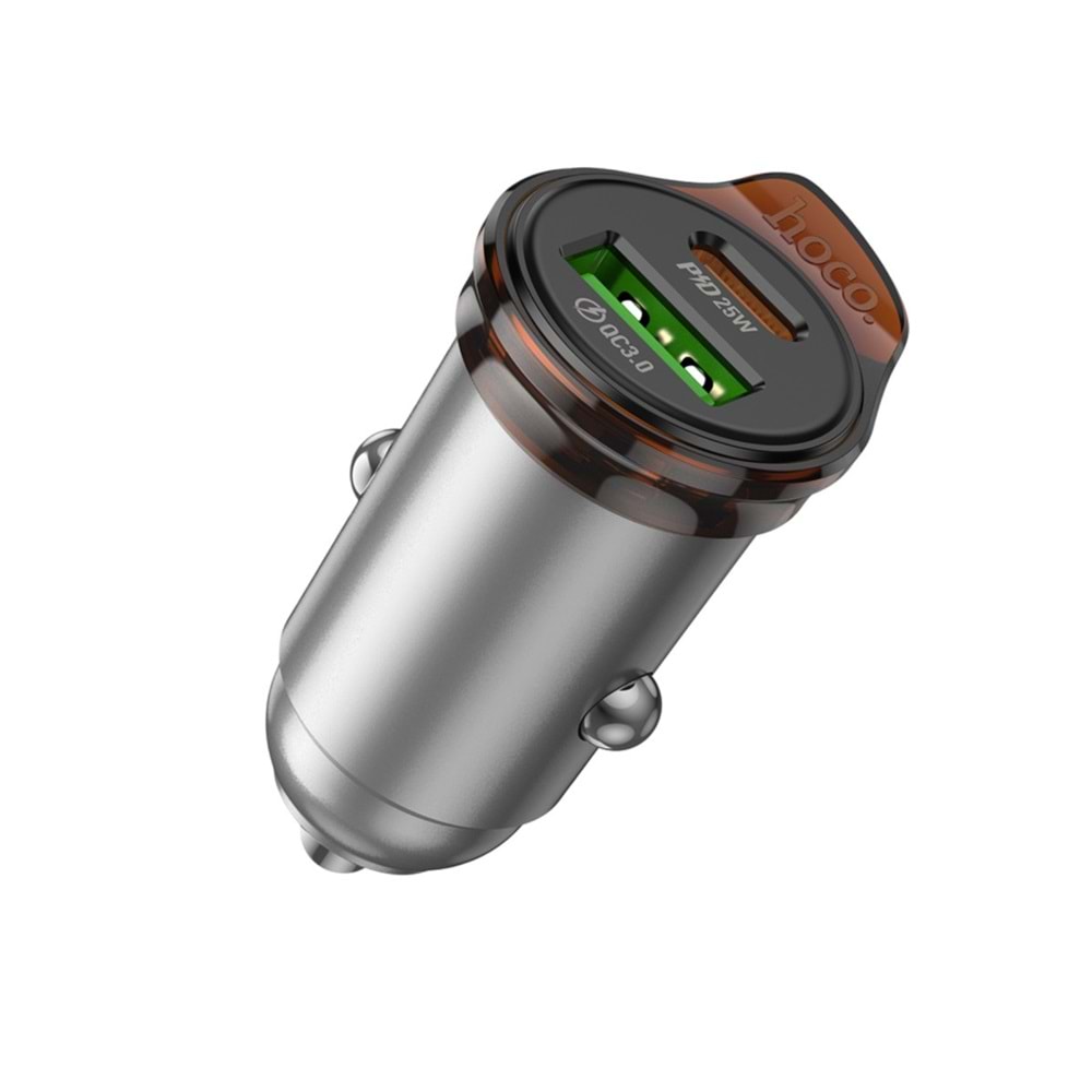 HOCO. NZ16A RİGOROUS 43W USB + PD HIZLI ARAÇ ŞARJ BAŞLIĞI