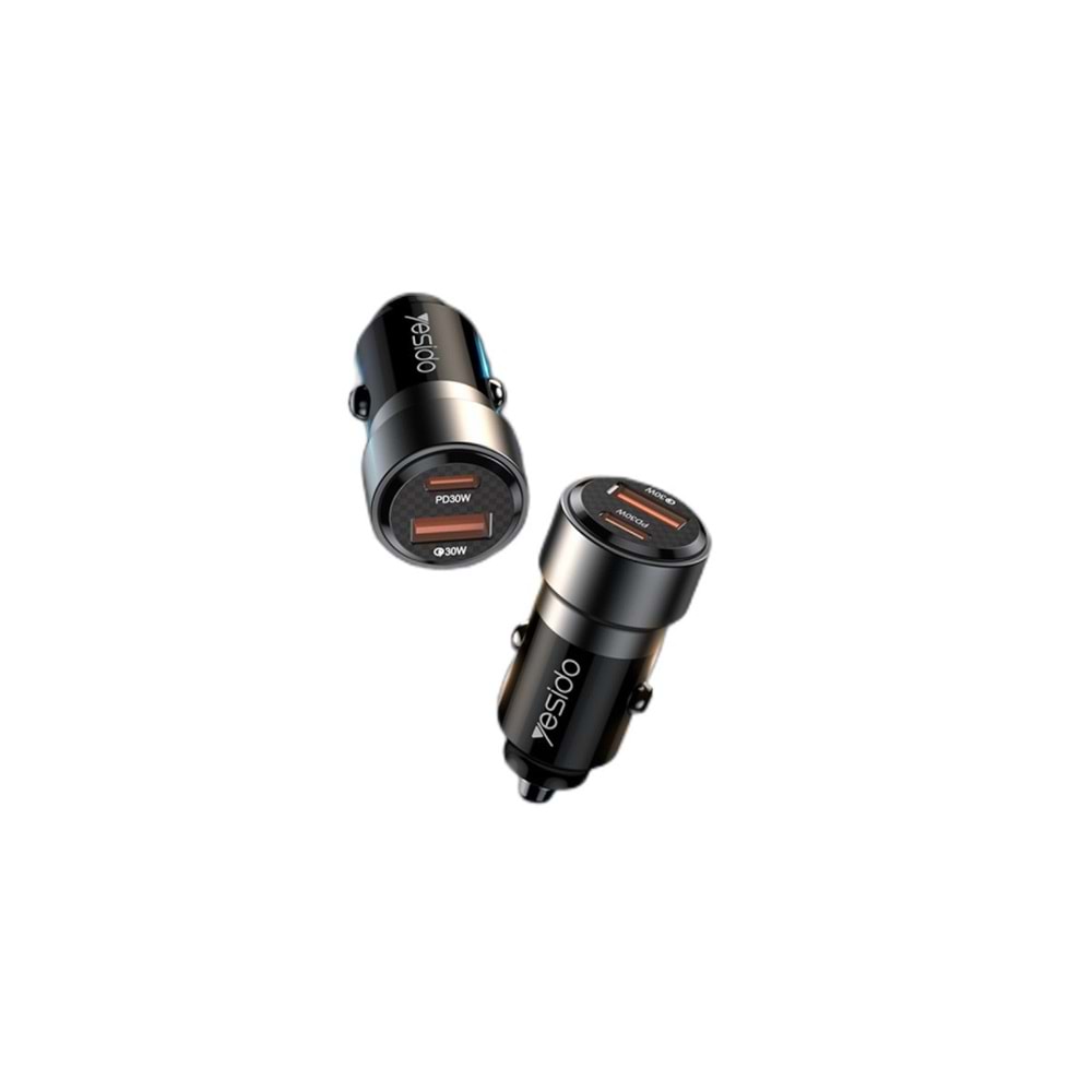 YESİDO Y55 60W USB + PD TYPE-C HIZLI ARAÇ ŞARJI