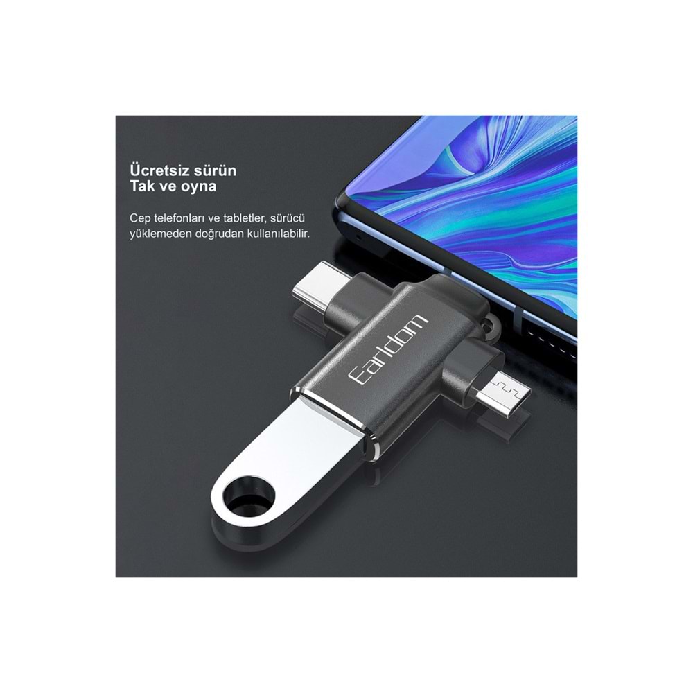 EARLDOM OT80 USB 3.0 3İN1 OTG DÖNÜŞTÜRÜCÜ