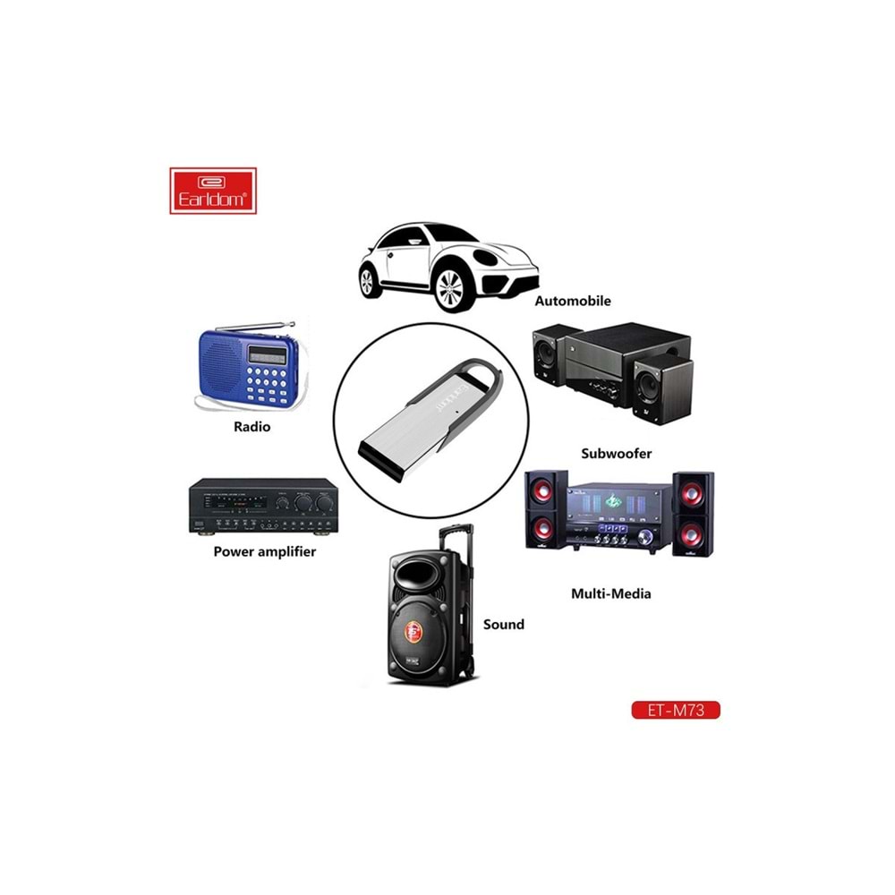 EARLDOM M73 BT 5.0 USB AUX DÖNÜŞTÜRÜCÜ