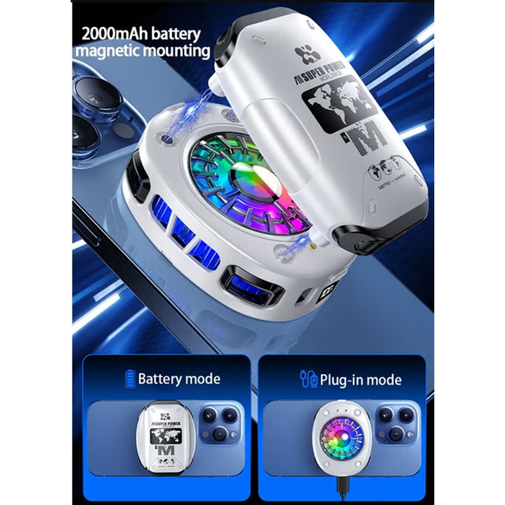 MAHTEX MX-PS25 RGB TELEFON SOĞUTUCU FAN 2000MAH