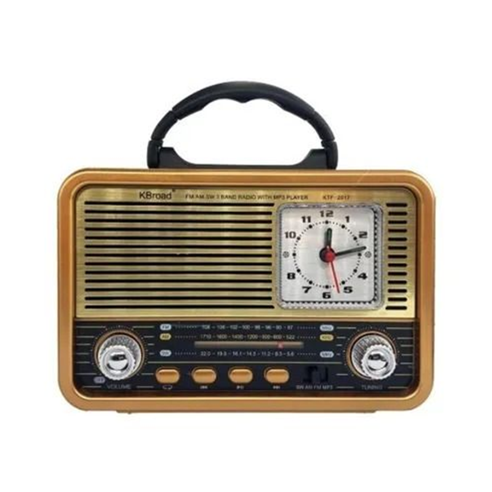 KBROD KT-2017 USB/SD/AM/FM BLUETOOTH ANALOG SAATLİ NOSTALJİK RADYO 5W