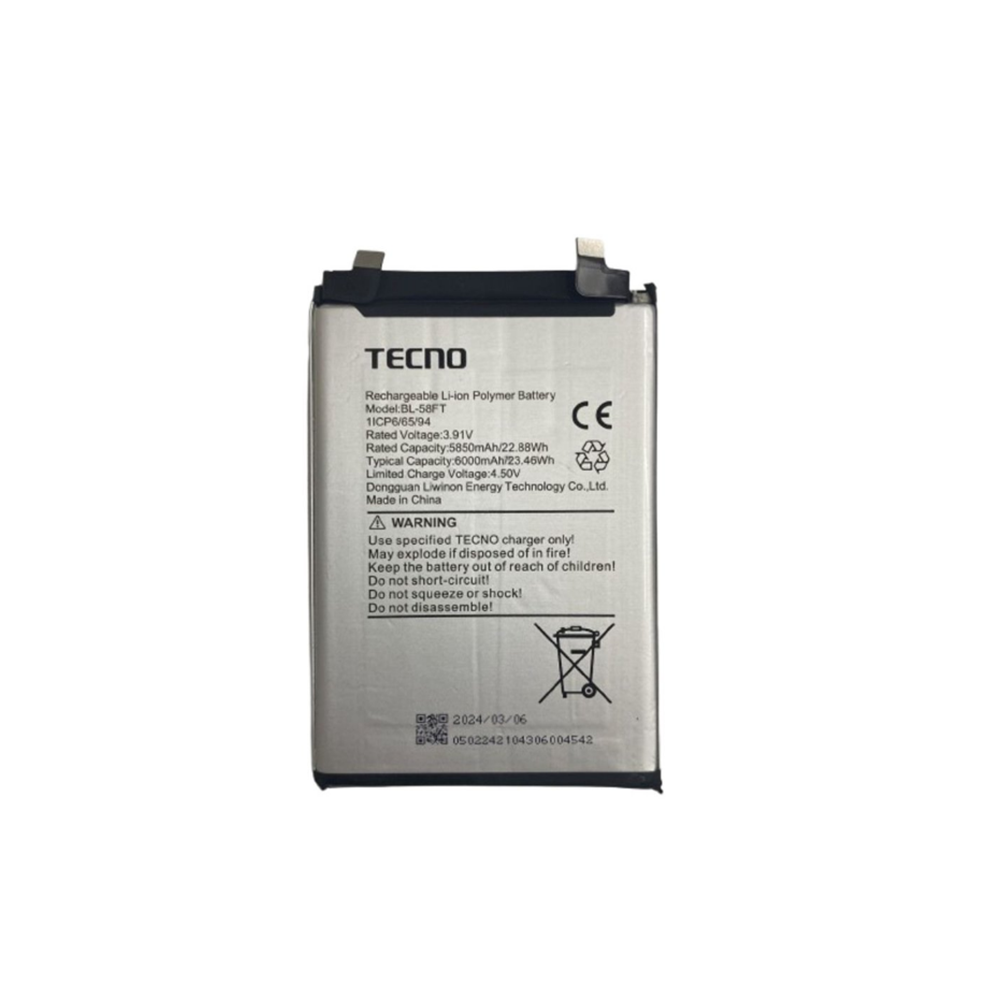 TECNO POVA 6/POVA 6 PRO BL-58FT BATARYA (PROTECH)