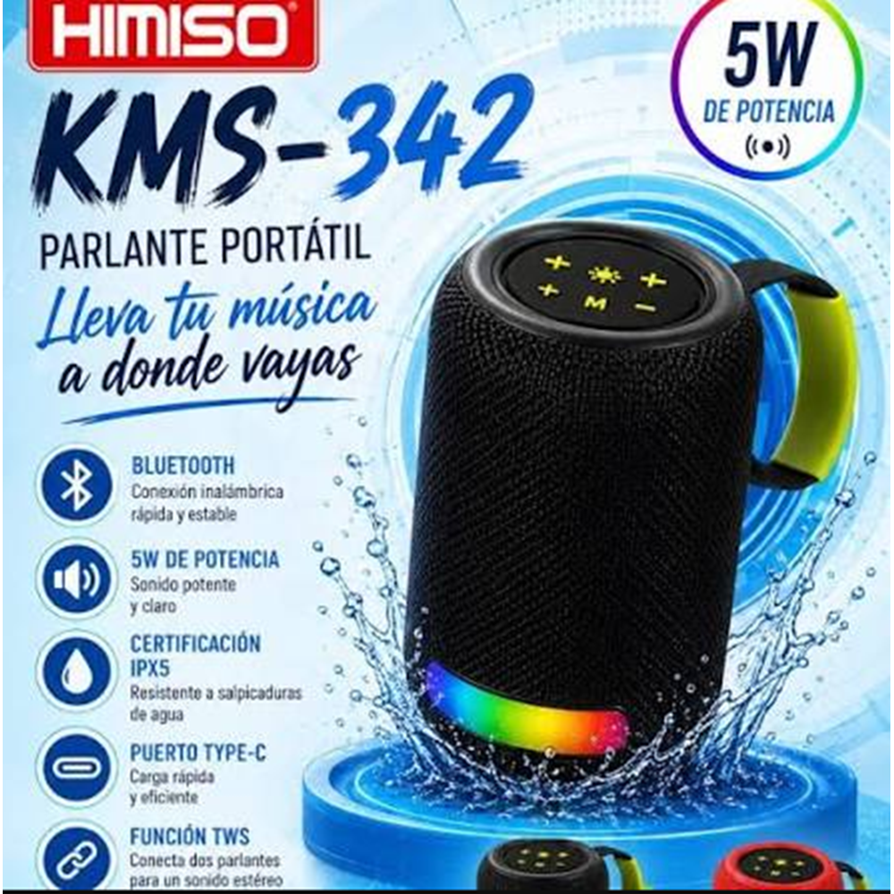 KIMISO KMS-342 RGB EXTRA BASS IPX5 HOPARLÖR 5W