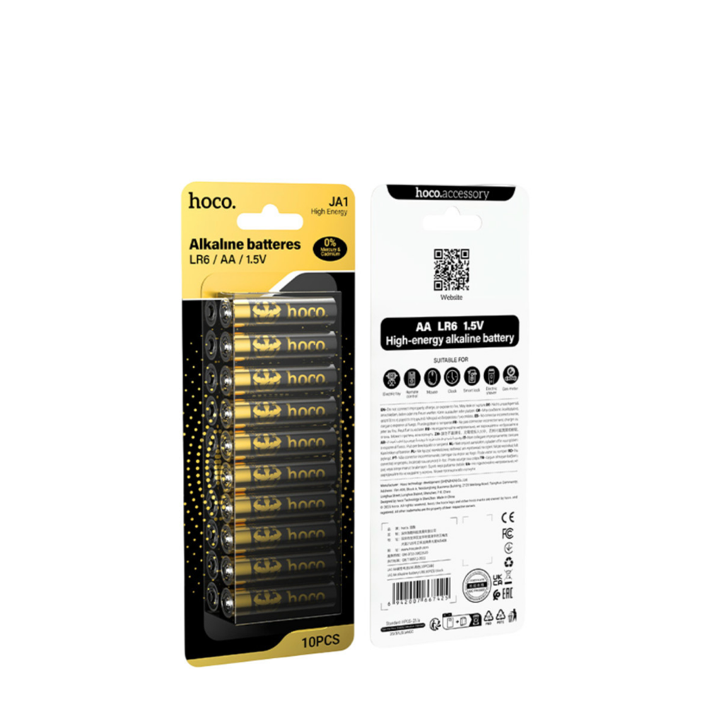 HOCO. JA1 LR6 1.5V AA ALKALİN KALEM PİL PAKET (10 ADET)