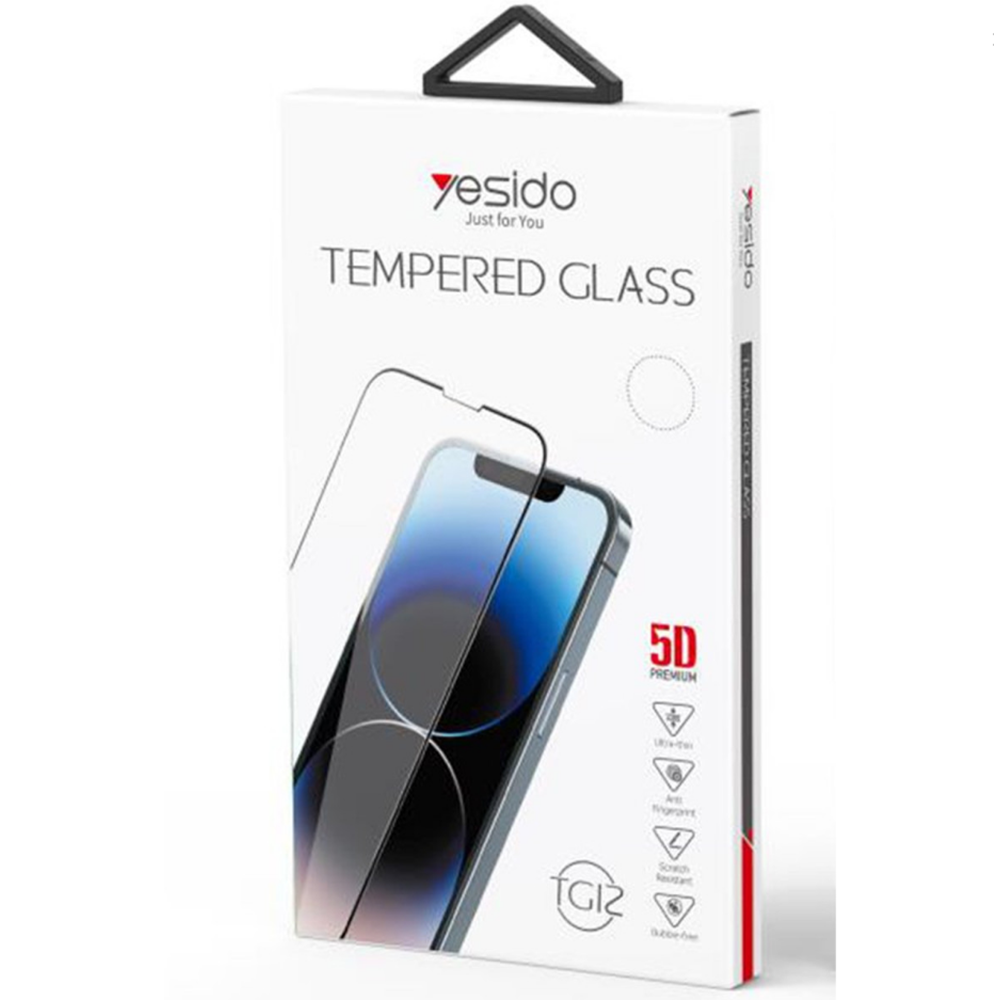YESİDO APPLE İPHONE 14 PRO TG12 ULTRA CLEAR HD 5D CAM EKRAN KORUYUCU
