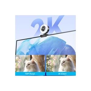 YESİDO KM20 2K 4MP LED AYDINLATMALI USB WEB KAMERA