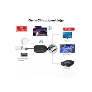 EARLDOM W3+ 4K KABLOSUZ GÖRÜNTÜ VE SES AKTARICI HDMI