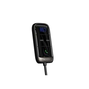 YESİDO YAU32 YAYLI USB KABLO ÇIKIŞLI BT 5.0 FM TRANSMİTTER