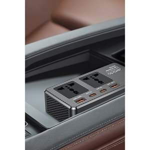 YESİDO VC07 200W AC 220V ÇIKIŞLI PD DESTEKLİ ARAÇ İÇİ GÜÇ DÖNÜŞTÜRÜCÜ
