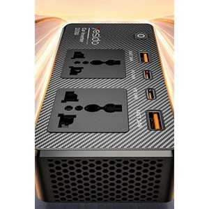 YESİDO VC07 200W AC 220V ÇIKIŞLI PD DESTEKLİ ARAÇ İÇİ GÜÇ DÖNÜŞTÜRÜCÜ