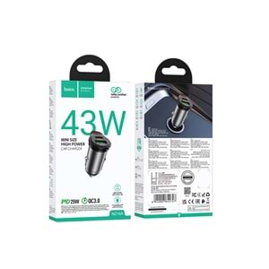 HOCO. NZ16A RİGOROUS 43W USB + PD HIZLI ARAÇ ŞARJ BAŞLIĞI