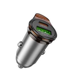 HOCO. NZ16A RİGOROUS 43W USB + PD HIZLI ARAÇ ŞARJ BAŞLIĞI