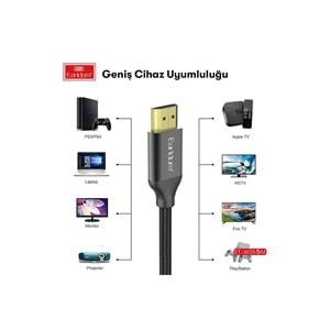 EARLDOM W26 5M 4K ALTIN UÇLU HASIR HDMI KABLO