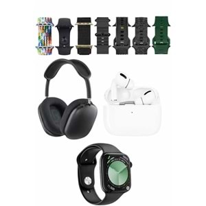 KARLER BASS K32 KOMBO AKILLI SAAT + AİRPODS + KABLOSUZ KAFA ÜSTÜ KULAKLIK SET