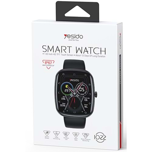 YESİDO IO22 1.83 İNÇ IP67 SU GEÇİRMEZ AKILLI SAAT