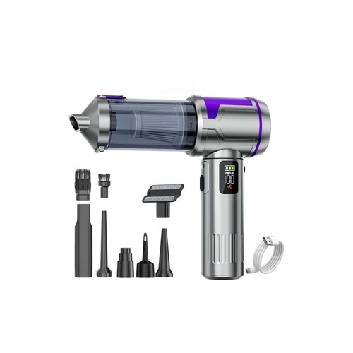 GULONY HL-161 DİJİTAL 1500MAH 22000PA ÇEKİM GÜCÜ KABLOSUZ MİNİ SÜPÜRGE