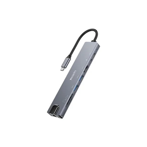 YESİDO HB27 8İN1 100W PD 1 GBPS İNTERNET 4K TYPE-C HUB DÖNÜŞTÜRÜCÜ