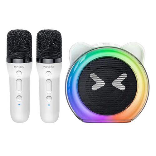 YESİDO YSW36 2 ADET KARAOKE MİKROFONLU BT 5.3 RGB MÜZİK ÇALAR