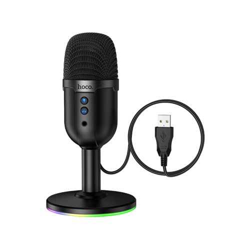 HOCO. L25 BRİGHT 360 DERECE RGB USB YAYINCI MİKROFONU MASAÜSTÜ