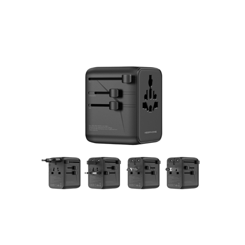 KEEPHONE MARCO 45W GAN III 6 PORTLU 4 FİŞLİ AKIM KORUMALI ULUSLARARASI ŞARJ BAŞLIĞI CİHAZI