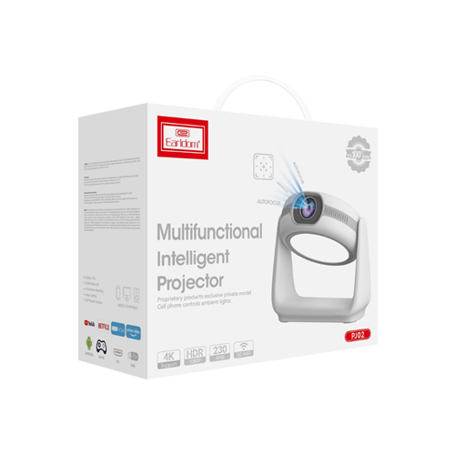 EARLDOM PJ02 WİFİ 6 4K HDR 1080P KABLOSUZ PROJEKSİYON CİHAZI