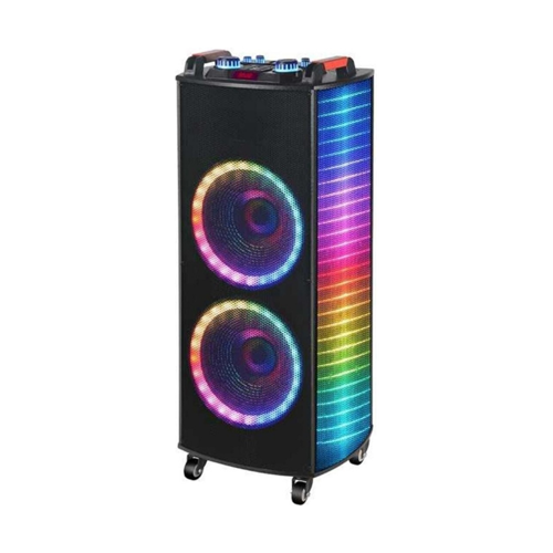NDR 1010S 10 İNCH X2 1000W RGB AYDINLATMA ÇİFT KABLOSUZ KARAOKE MİKROFONLU BT HOPARLÖR