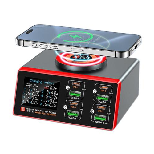 YCS YCS-S600 USB-A VE USB-C ÇIKIŞ WİRELESS KABLOSUZ ÇOKLU ŞARJ 3.0A 140W MAX