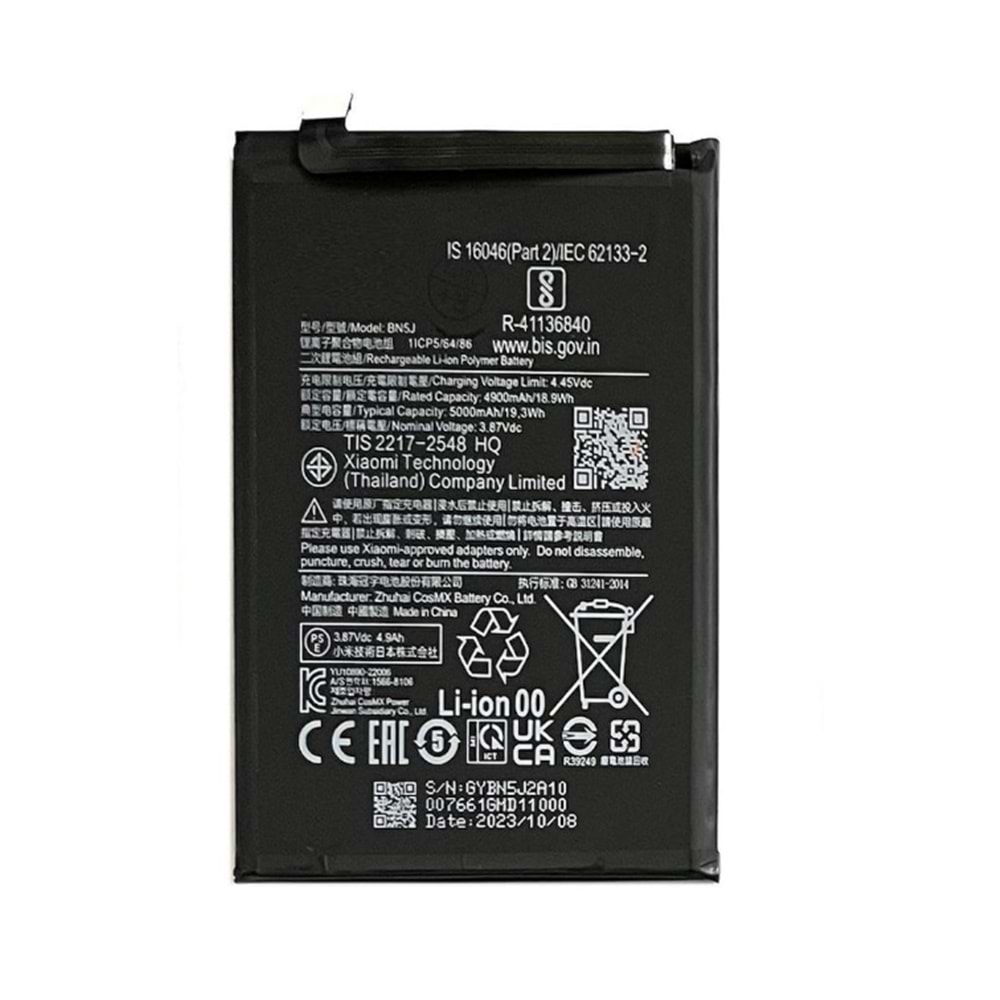 REDMİ NOTE 12 5G BN5J PREMİUM BATARYA