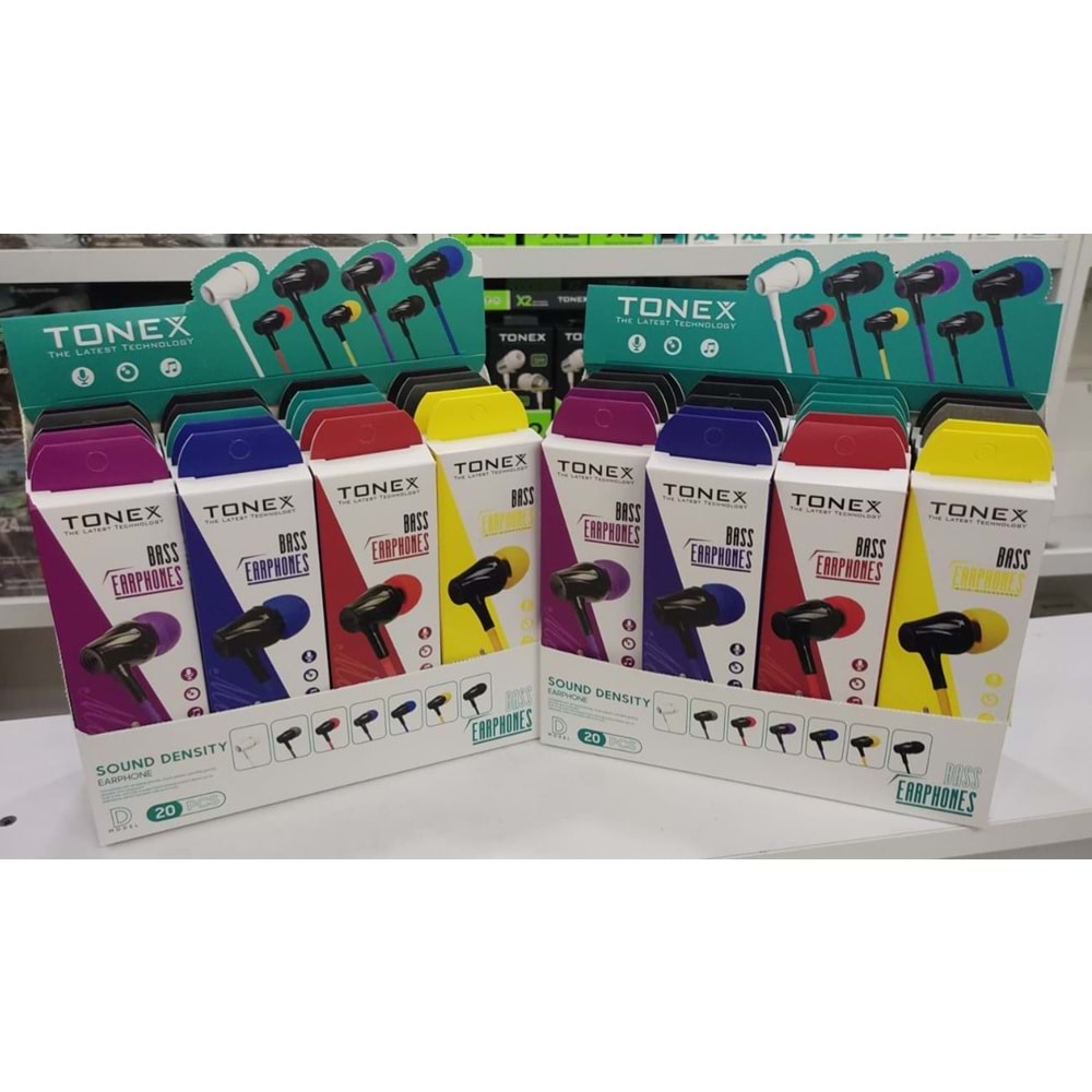 TONEX D7 RENKLİ KULAKLIK 20Lİ