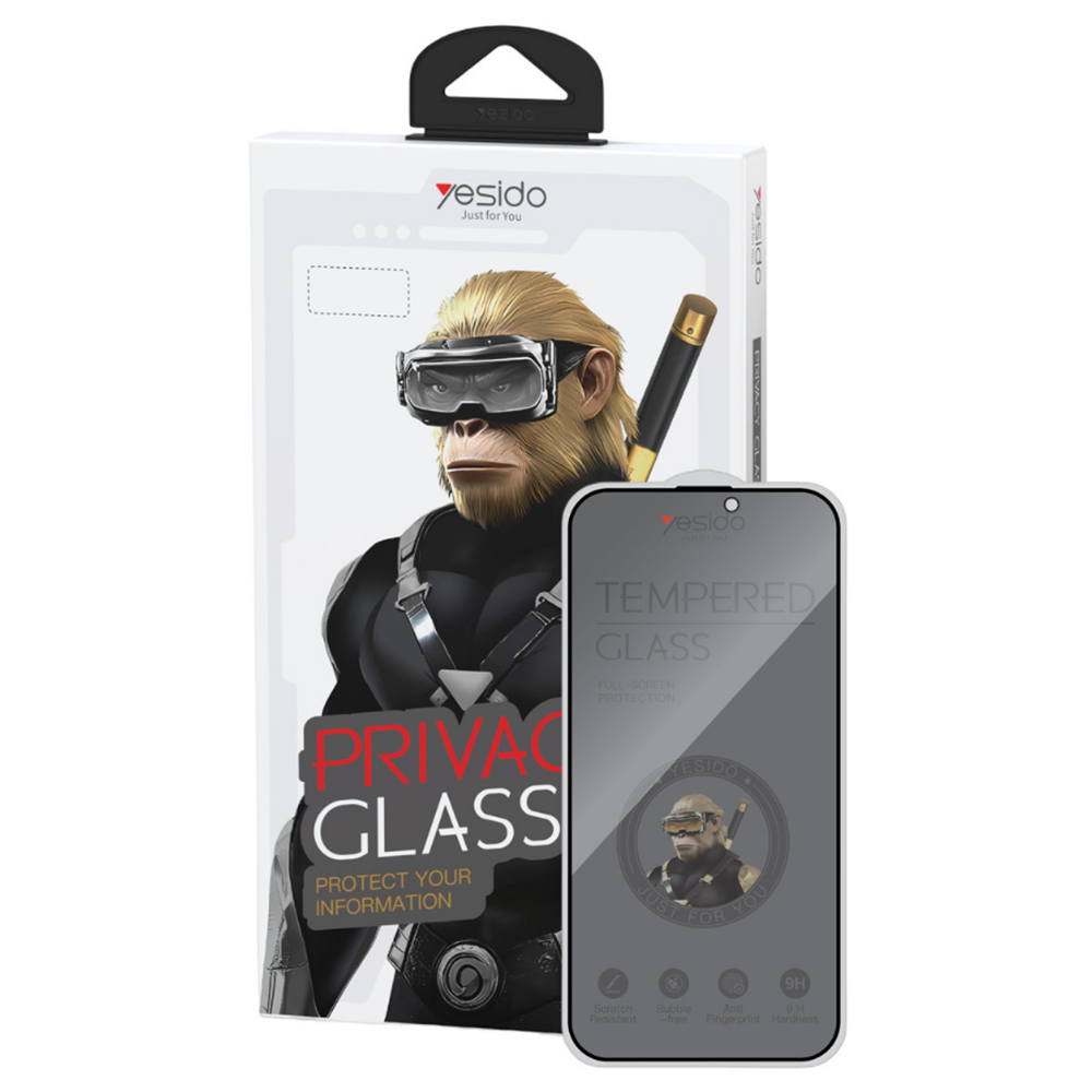 YESİDO İP 17 PRO MAX TG27 5D HAYALET CAM EE