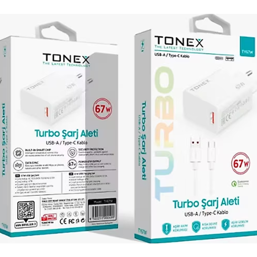 TY67W TURBO TYPE-C ŞARJ ALETİ QC5.0 67W
