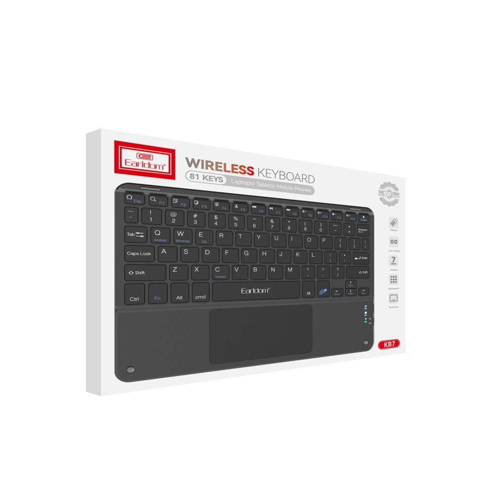 EARLDOM KB7 UNİVERSAL KABLOSUZ KLAVYE