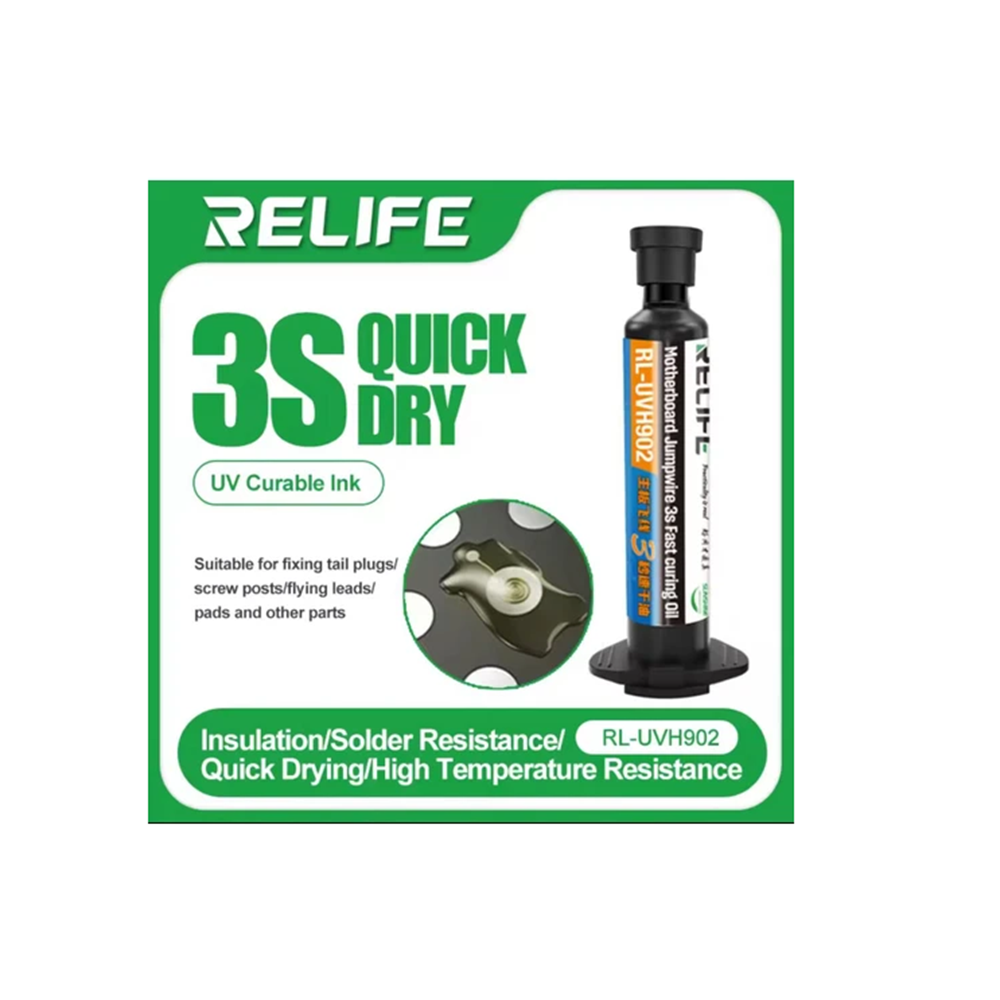 RELIFE RL-UVH902 SİYAH BORD BOYASI (3S) (10CC)